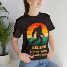 Load image into Gallery viewer, Believe - but not the globalist agenda - Unisex Jersey Short Sleeve Tee