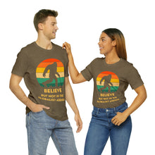 Load image into Gallery viewer, Believe - but not the globalist agenda - Unisex Jersey Short Sleeve Tee