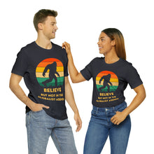 Load image into Gallery viewer, Believe - but not the globalist agenda - Unisex Jersey Short Sleeve Tee