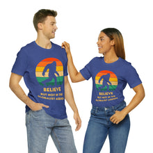 Load image into Gallery viewer, Believe - but not the globalist agenda - Unisex Jersey Short Sleeve Tee