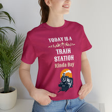 Load image into Gallery viewer, Train Station Kinda Day - Unisex Jersey Short Sleeve Tee