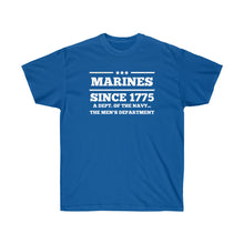 Load image into Gallery viewer, Marines Mens Department of the Navy Ultra Cotton Tee