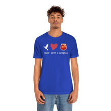 Load image into Gallery viewer, Peace Love and Sangria Unisex Jersey Short Sleeve Tee