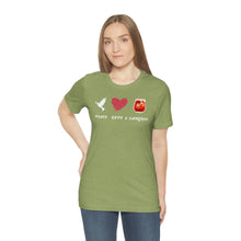 Load image into Gallery viewer, Peace Love and Sangria Unisex Jersey Short Sleeve Tee