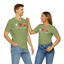 Load image into Gallery viewer, Peace Love and Sangria Unisex Jersey Short Sleeve Tee