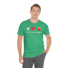 Load image into Gallery viewer, Peace Love and Sangria Unisex Jersey Short Sleeve Tee
