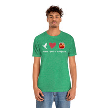 Load image into Gallery viewer, Peace Love and Sangria Unisex Jersey Short Sleeve Tee