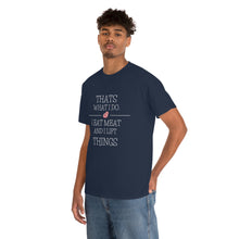Load image into Gallery viewer, Eat Meat and Lift Unisex Heavy Cotton Tee