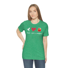 Load image into Gallery viewer, Peace Love and Sangria Unisex Jersey Short Sleeve Tee