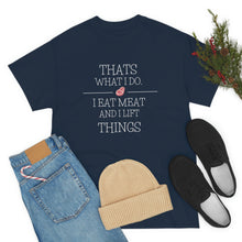 Load image into Gallery viewer, Eat Meat and Lift Unisex Heavy Cotton Tee