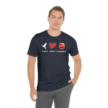Load image into Gallery viewer, Peace Love and Sangria Unisex Jersey Short Sleeve Tee