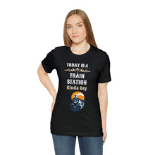 Load image into Gallery viewer, Train Station Kinda Day - Unisex Jersey Short Sleeve Tee
