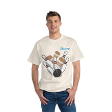 Load image into Gallery viewer, Bowling &amp; Coffee Art T-Shirt, Fun Graphic Short-Sleeve Tee, Perfect for Bowlers, Coffee Lovers Gift, Casual Wear, Summer Style
