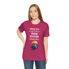 Load image into Gallery viewer, Train Station Kinda Day - Unisex Jersey Short Sleeve Tee
